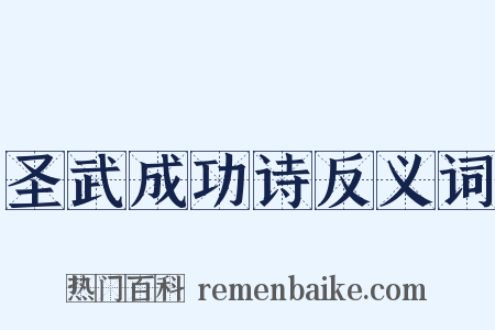圣武成功诗反义词是什么意思的图片